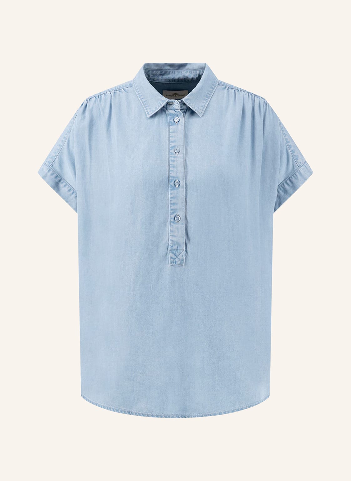 Fynch-Hatton Blusenshirt In Jeansoptik blau von FYNCH-HATTON