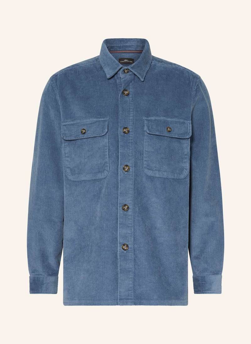 Fynch-Hatton Cord-Overshirt blau von FYNCH-HATTON