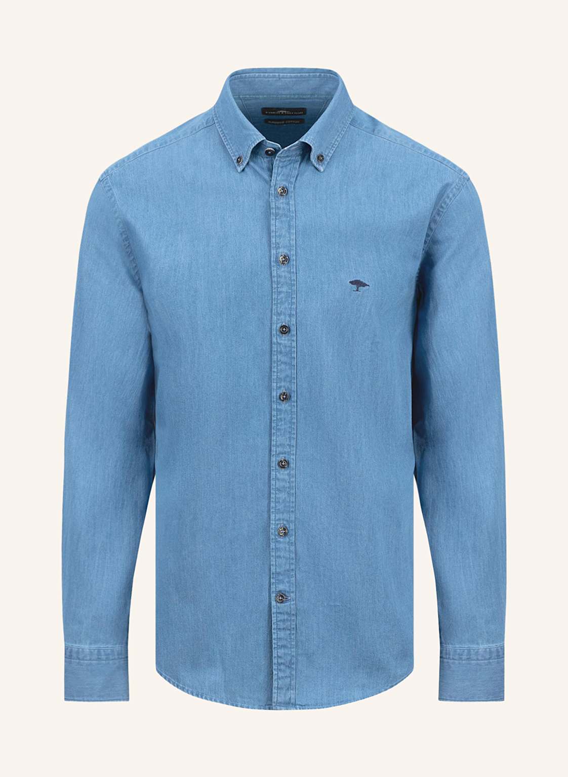 Fynch-Hatton Hemd Casual Fit In Jeansoptik blau von FYNCH-HATTON