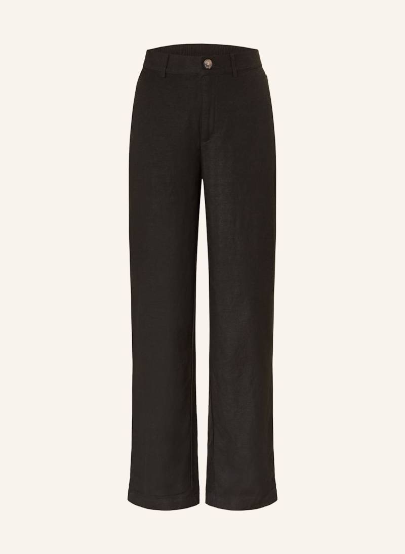Fynch-Hatton Hose Mit Leinen schwarz von FYNCH-HATTON