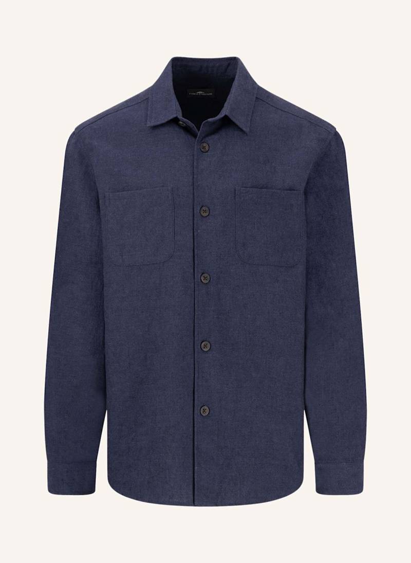 Fynch-Hatton Jeans-Overjacket Aus Leinen blau von FYNCH-HATTON