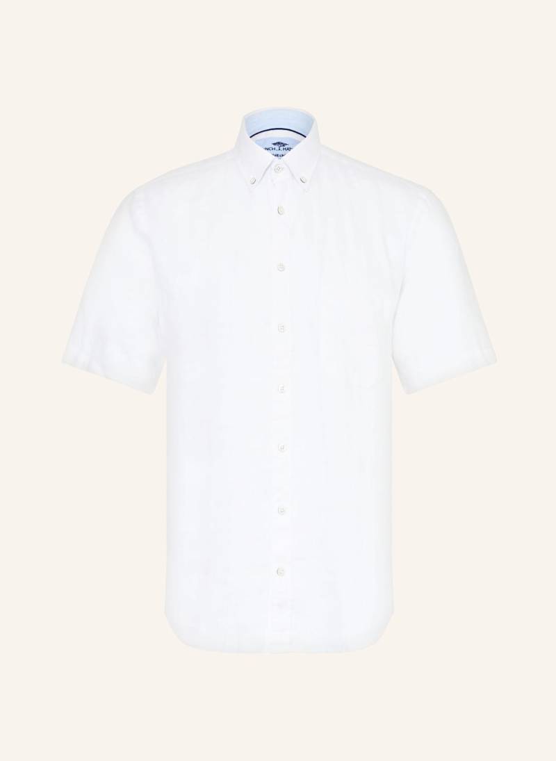 Fynch-Hatton Kurzarm-Hemd Regular Fit Aus Leinen weiss von FYNCH-HATTON