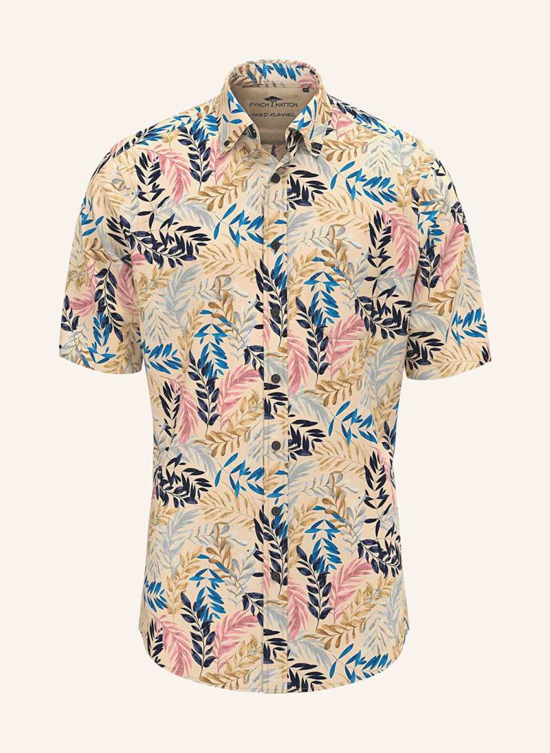 Fynch-Hatton Kurzarm-Hemd Regular Fit beige von FYNCH-HATTON