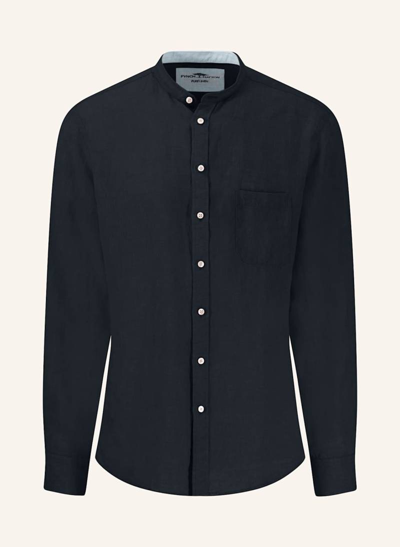 Fynch-Hatton Leinenhemd Regular Fit blau von FYNCH-HATTON