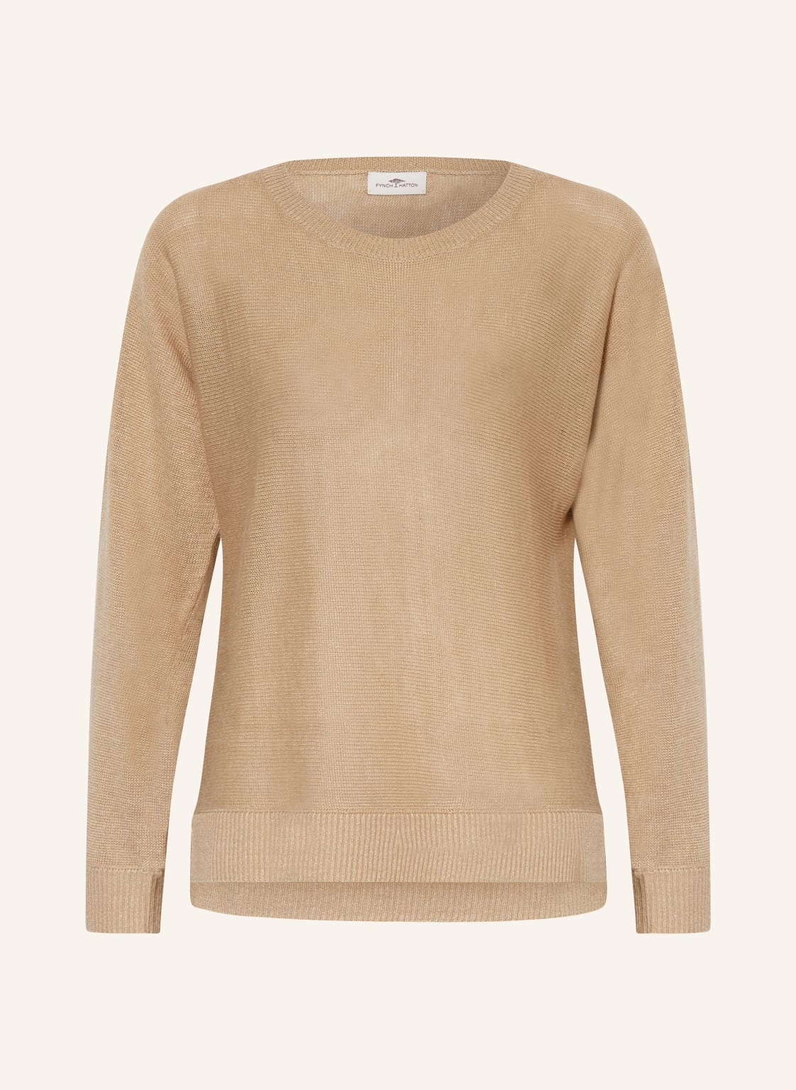 Fynch-Hatton Leinenpullover beige von FYNCH-HATTON