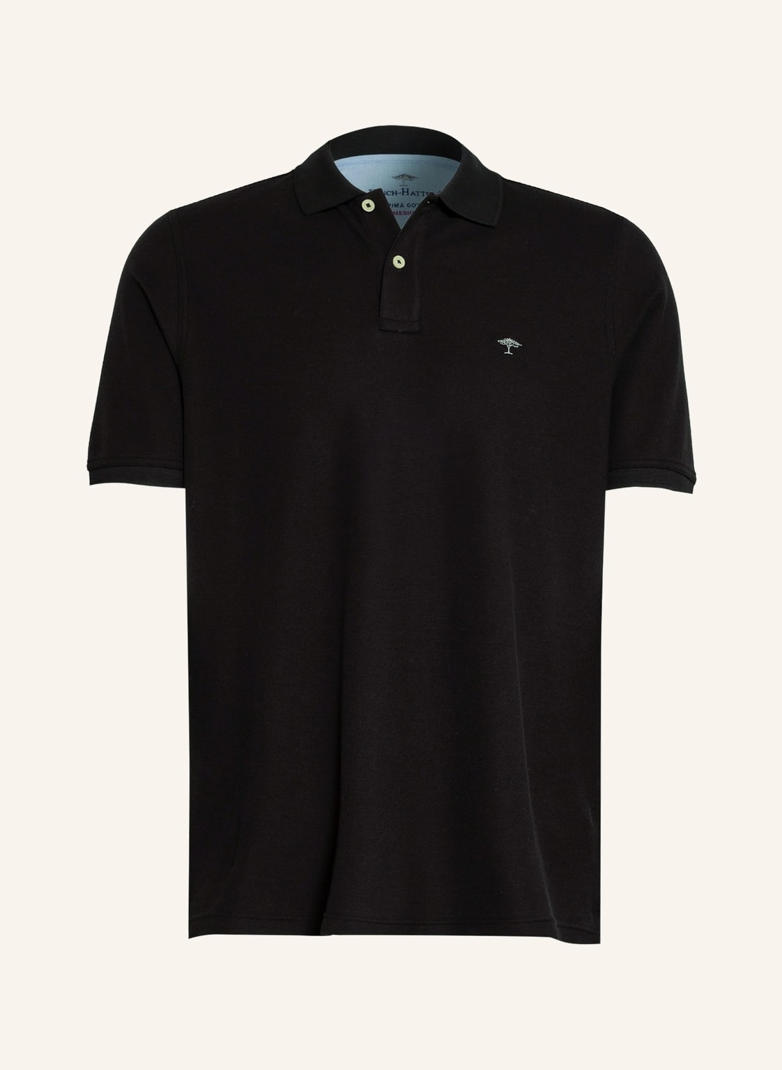 Fynch-Hatton Piqué-Poloshirt schwarz