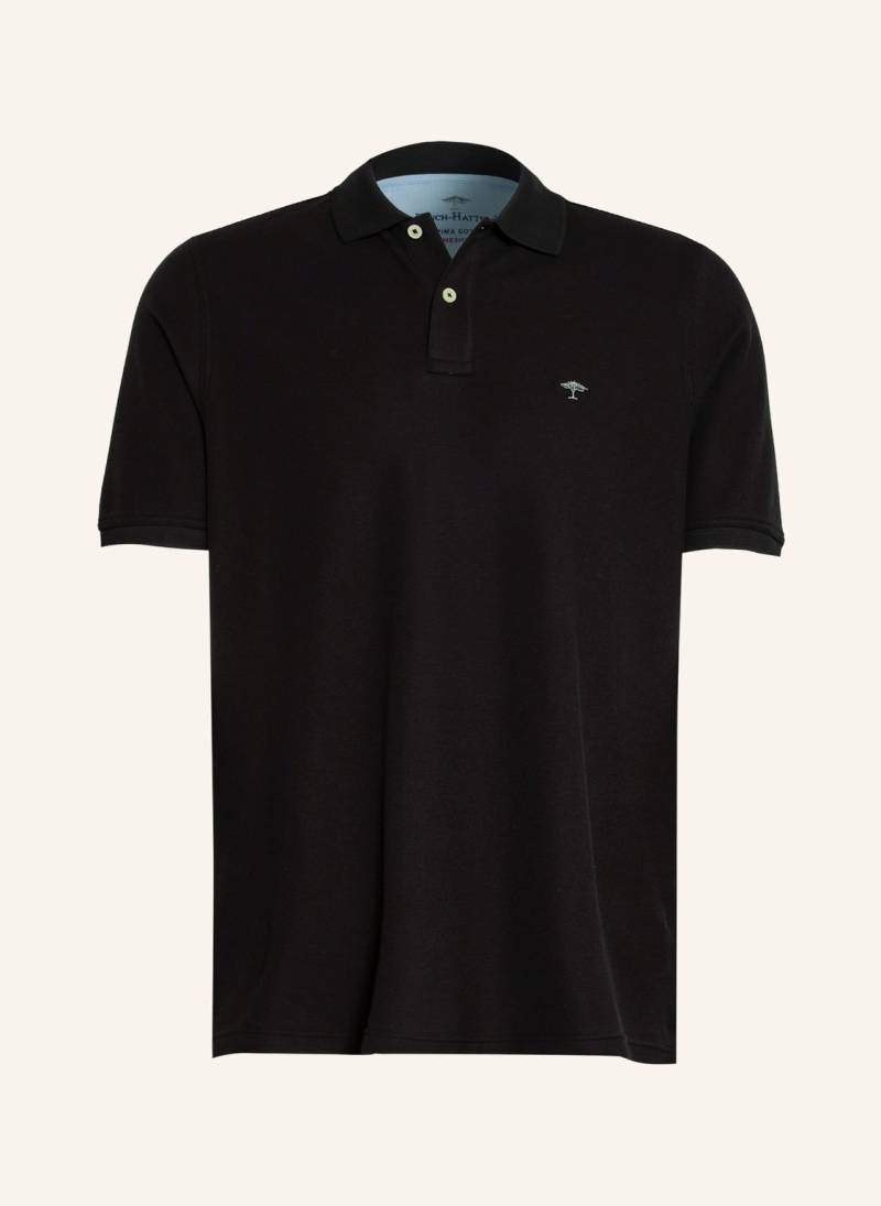 Fynch-Hatton Piqué-Poloshirt schwarz von FYNCH-HATTON