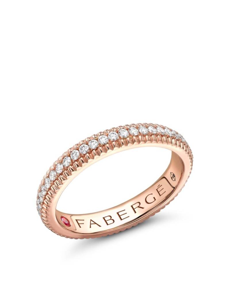 Fabergé 18kt rose gold Colours of Love diamonds fluted eternity ring von Fabergé