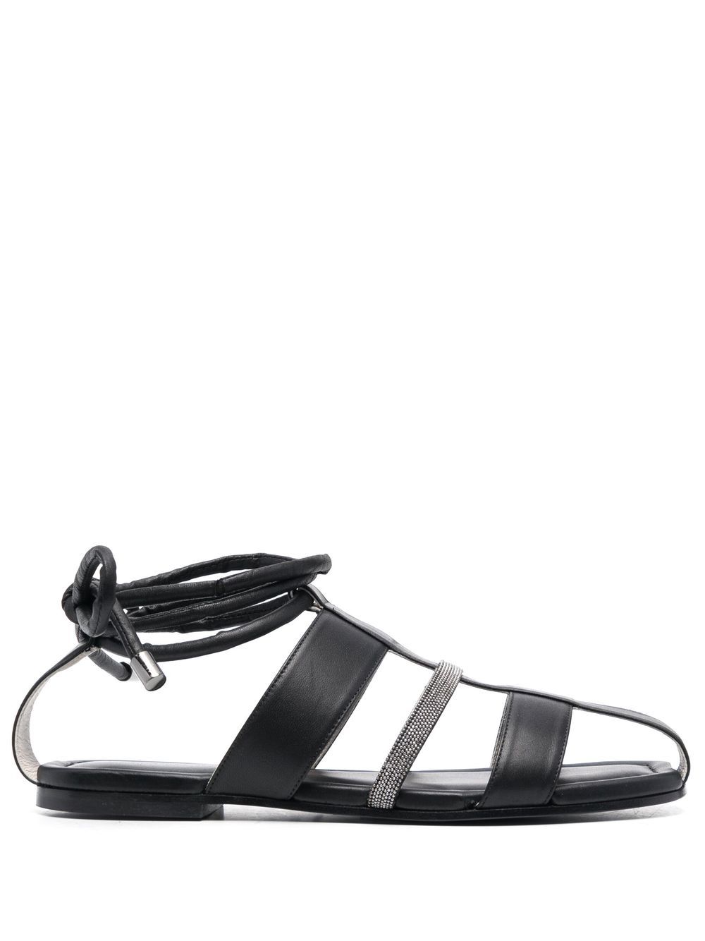 Fabiana Filippi 15mm cut-out leather sandals - Black von Fabiana Filippi