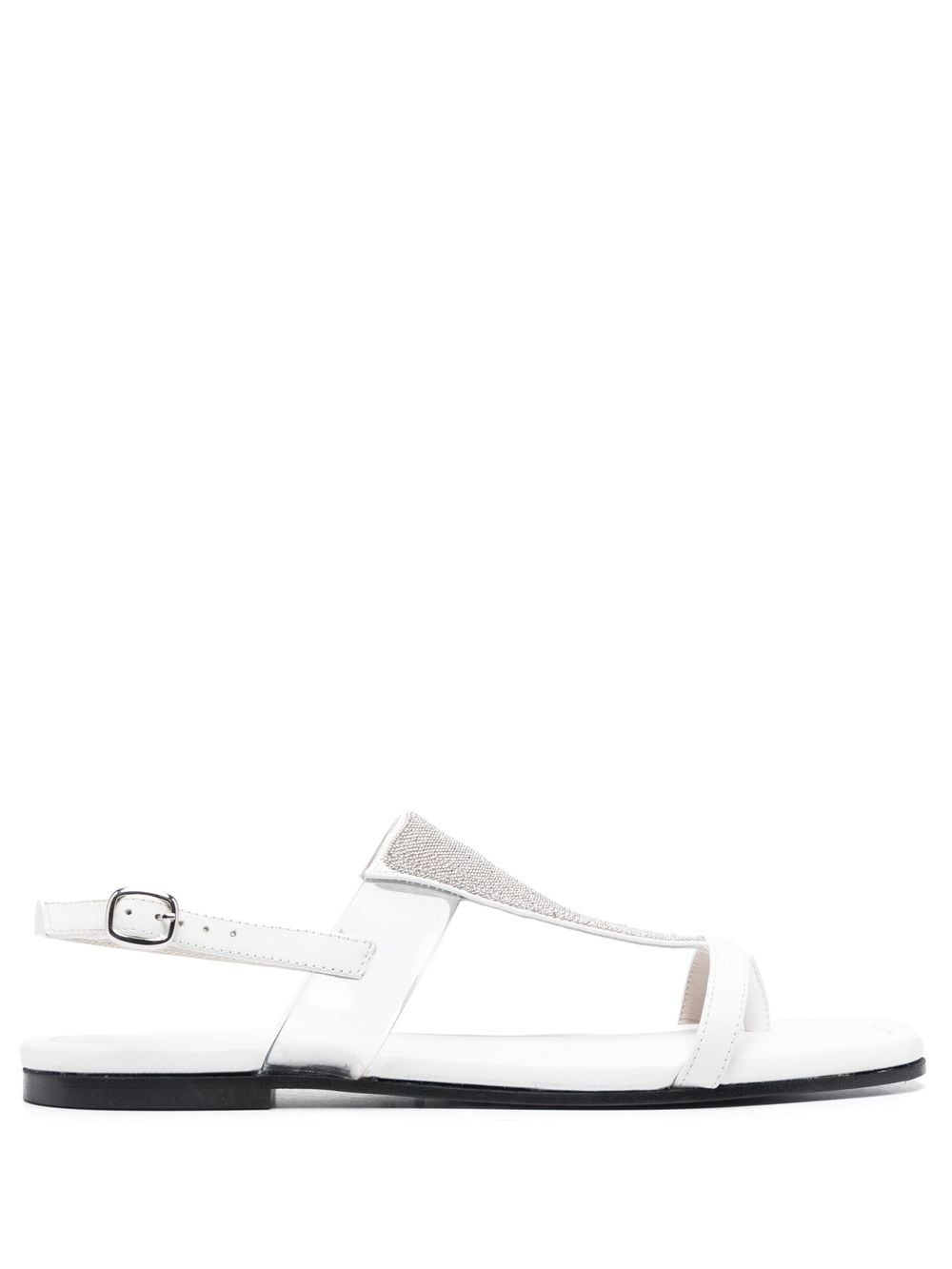 Fabiana Filippi 15mm open-toe leather sandals - White von Fabiana Filippi