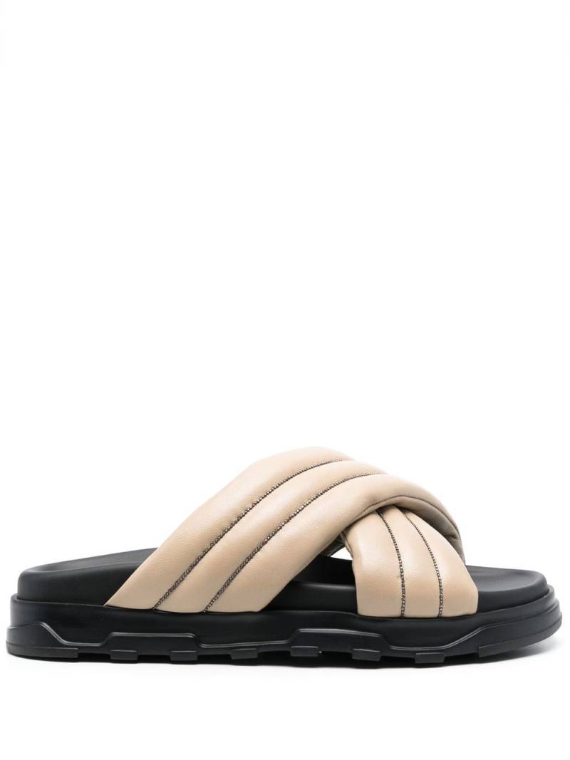 Fabiana Filippi 35mm chunky open-toe slides - Neutrals von Fabiana Filippi