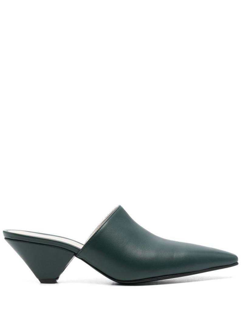 Fabiana Filippi 50mm slip-on leather mules - Green von Fabiana Filippi