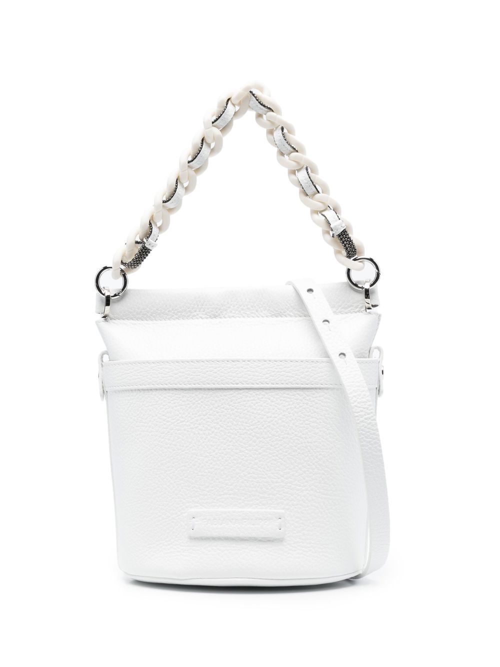 Fabiana Filippi Luisa leather bucket bag - White von Fabiana Filippi