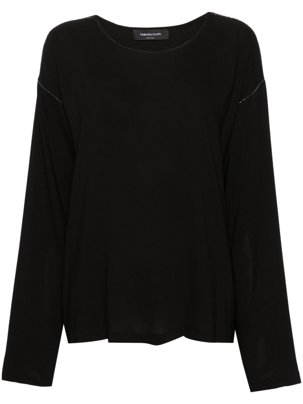 Fabiana Filippi Sablé beaded-trim blouse - Black von Fabiana Filippi