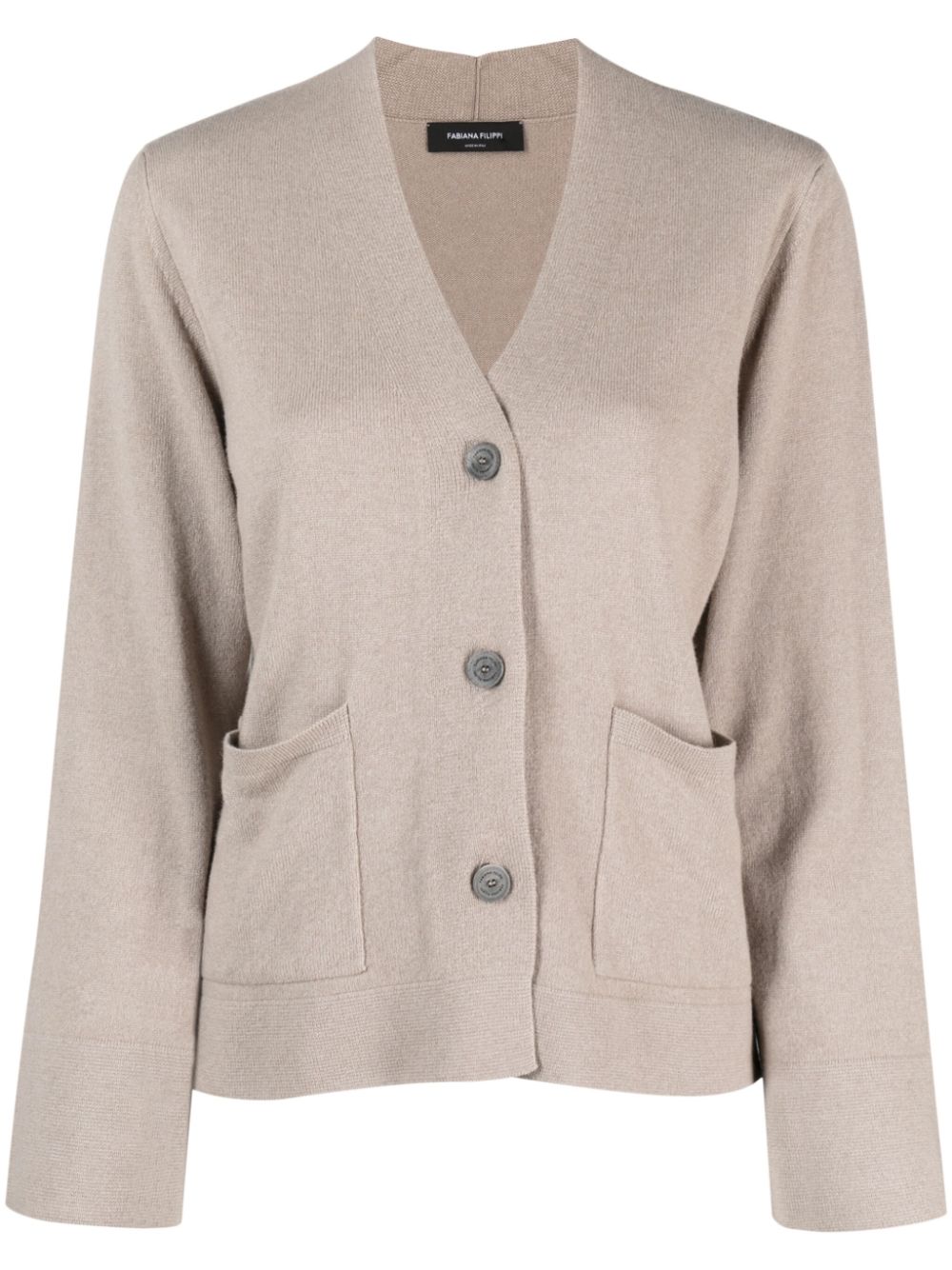 Fabiana Filippi V-neck button-up cardigan - Neutrals von Fabiana Filippi