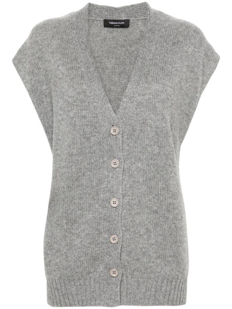 Fabiana Filippi V-neck cashmere vest - Grey von Fabiana Filippi