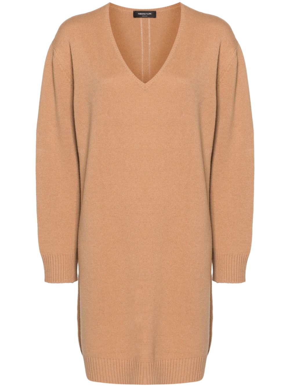 Fabiana Filippi V-neck knitted dress - Neutrals von Fabiana Filippi