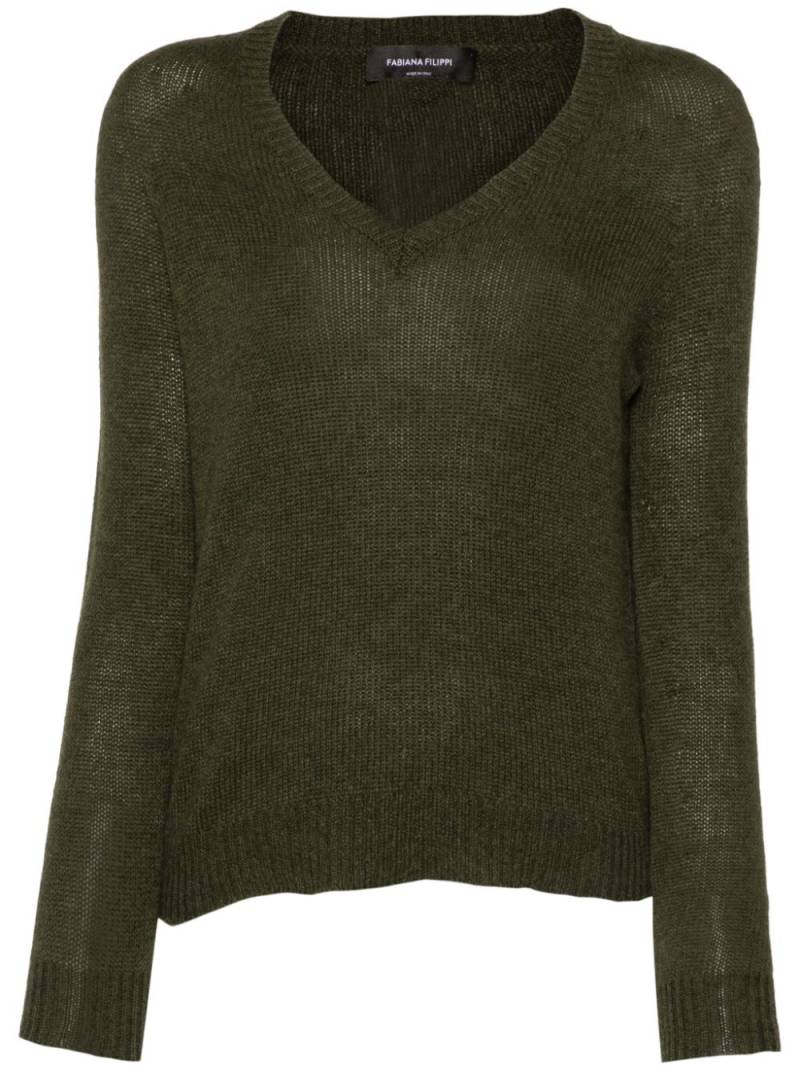 Fabiana Filippi V-neck knitted jumper - Green von Fabiana Filippi