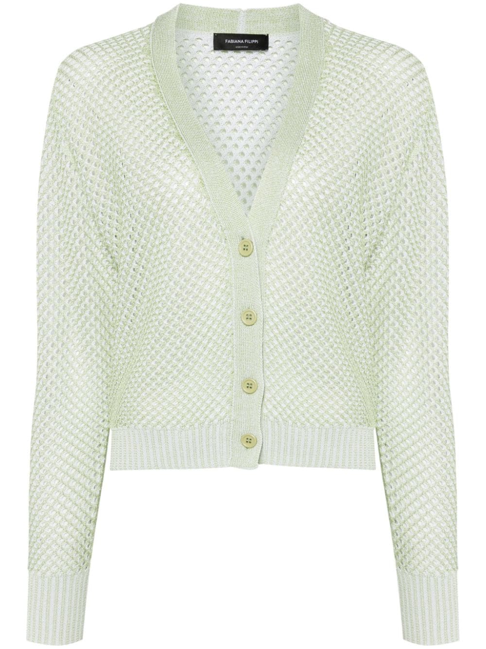 Fabiana Filippi V-neck mesh cardigan - Green von Fabiana Filippi