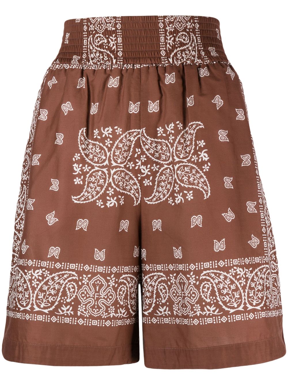 Fabiana Filippi bandana-print knee-length shorts - Brown von Fabiana Filippi