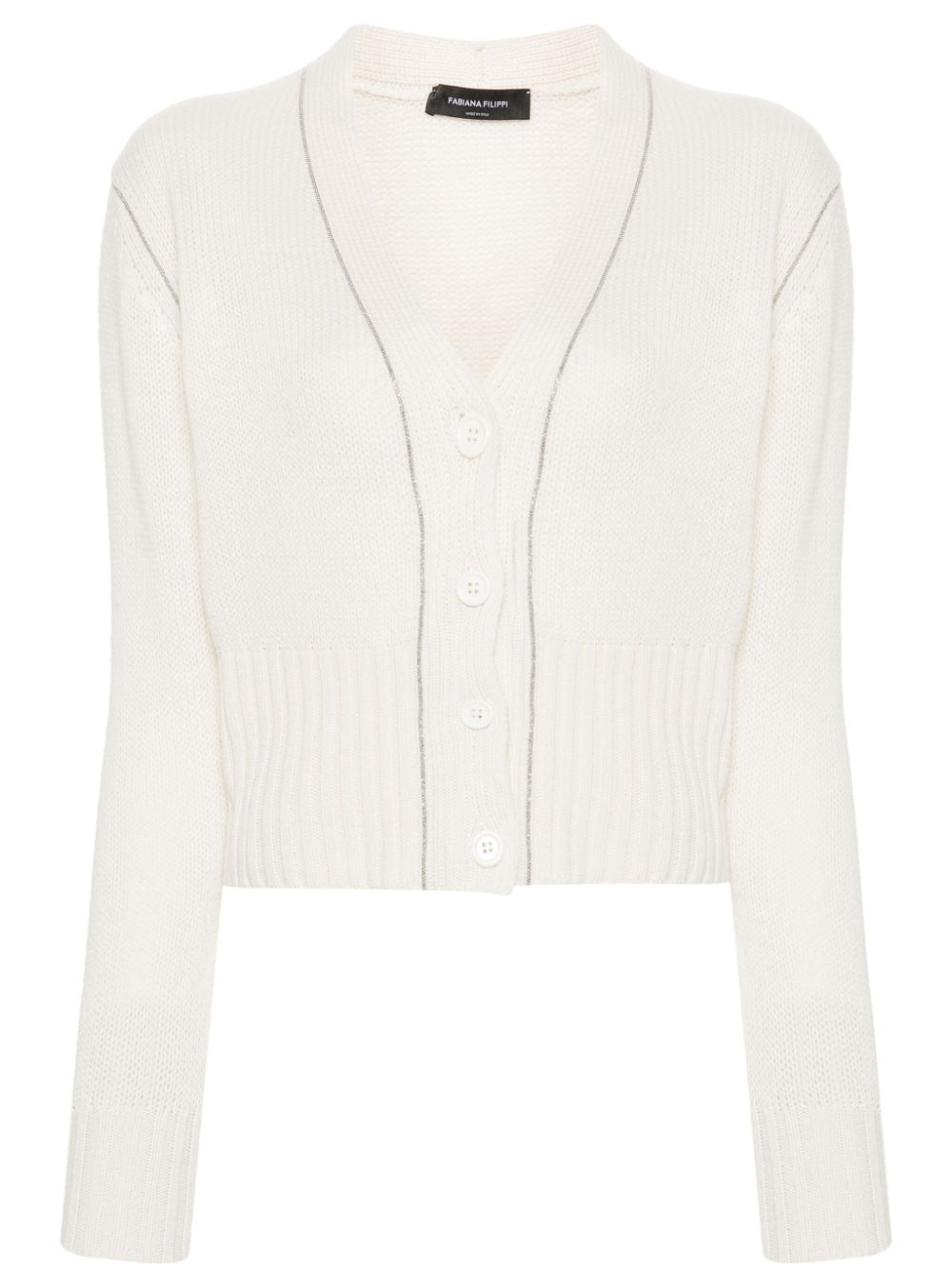 Fabiana Filippi bead-embellished cashmere cardigan - Neutrals von Fabiana Filippi