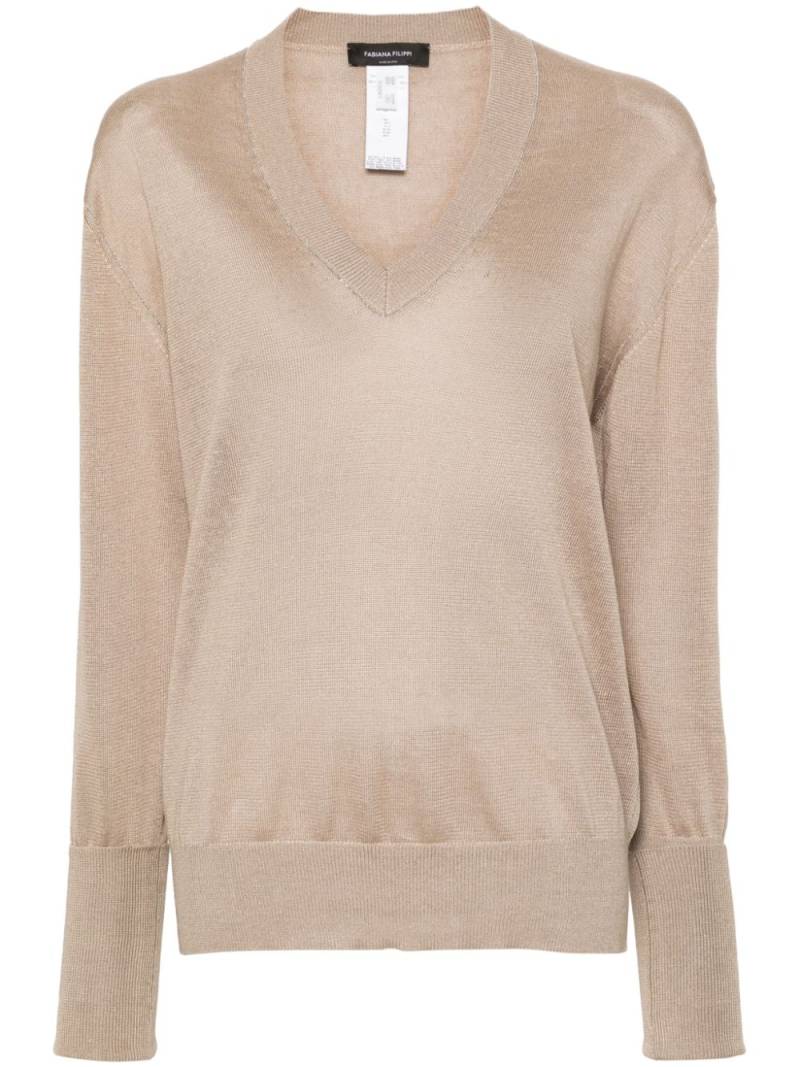 Fabiana Filippi bead-embellished jumper - Neutrals von Fabiana Filippi