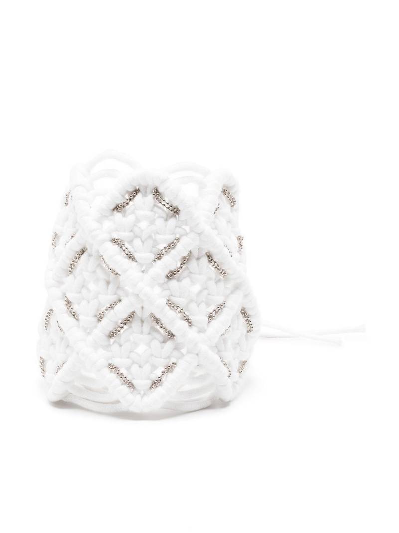 Fabiana Filippi bead-embellished knitted bracelet - White von Fabiana Filippi