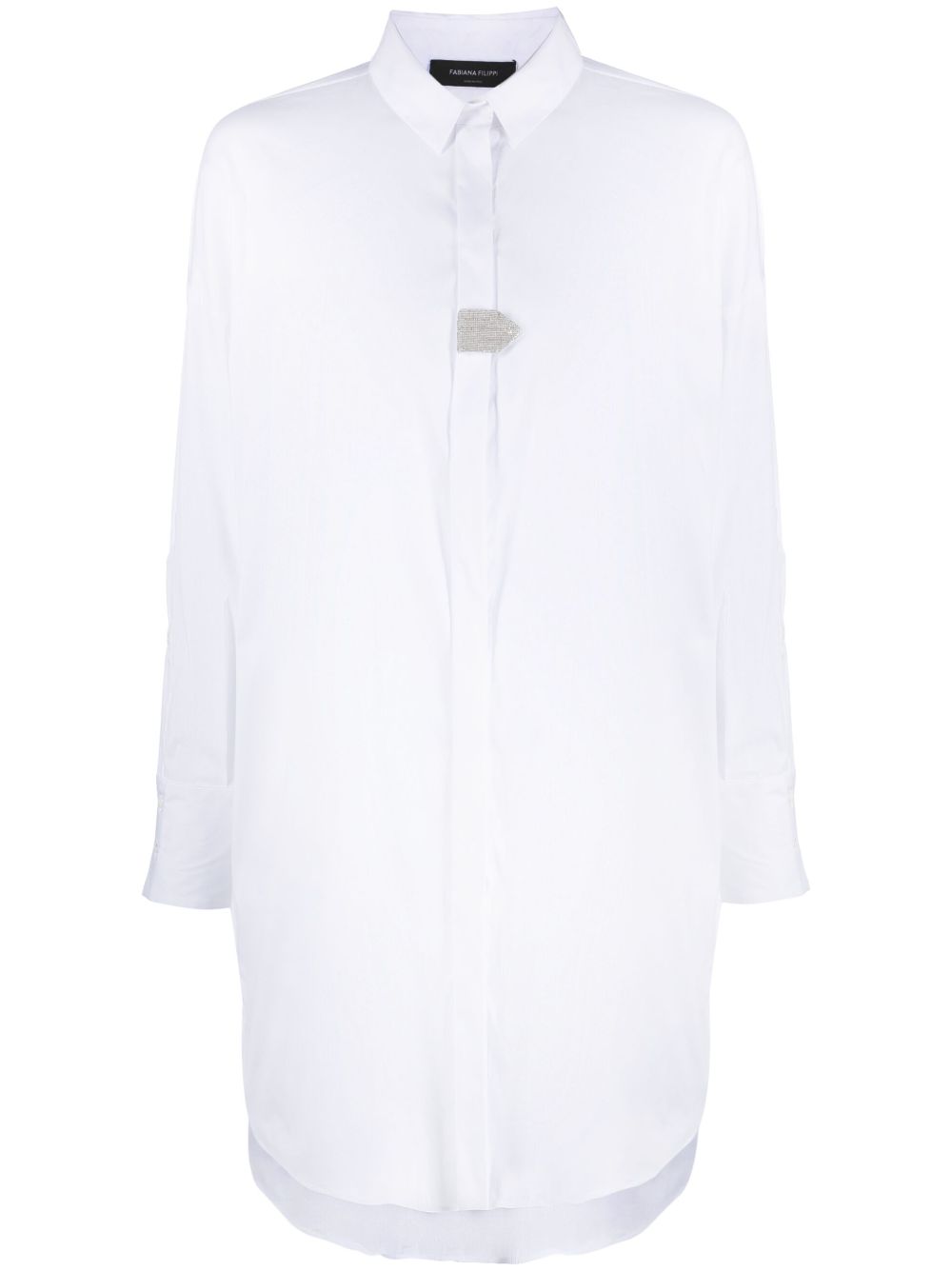 Fabiana Filippi bead-embellished long-sleeve shirt - White von Fabiana Filippi