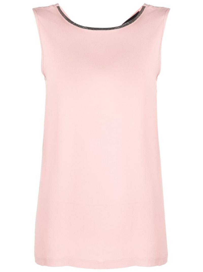 Fabiana Filippi bead-embellished silk top - Pink von Fabiana Filippi