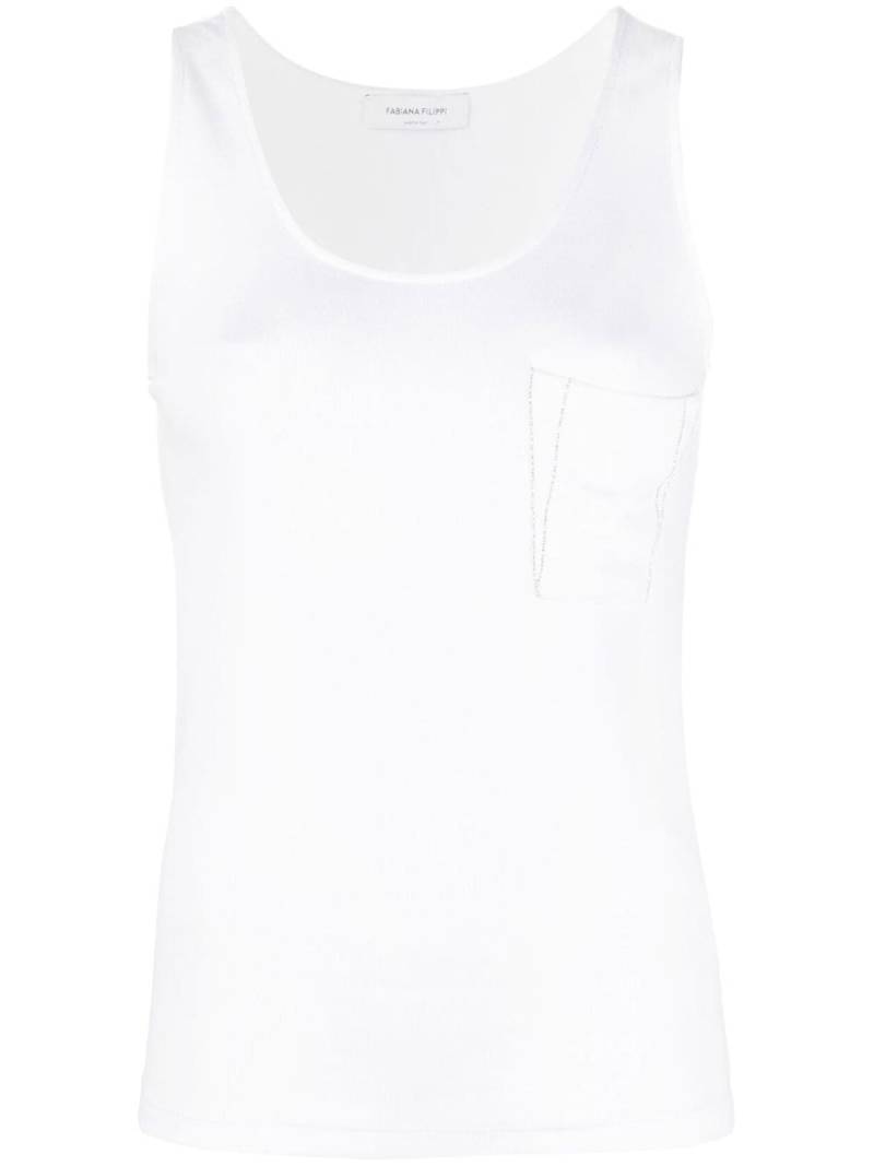 Fabiana Filippi bead-embellished tank top - White von Fabiana Filippi