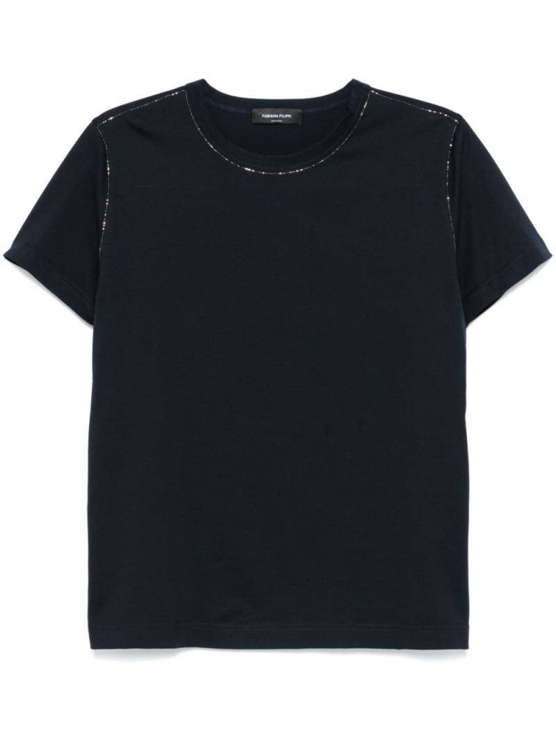 Fabiana Filippi beaded T-shirt - Blue von Fabiana Filippi