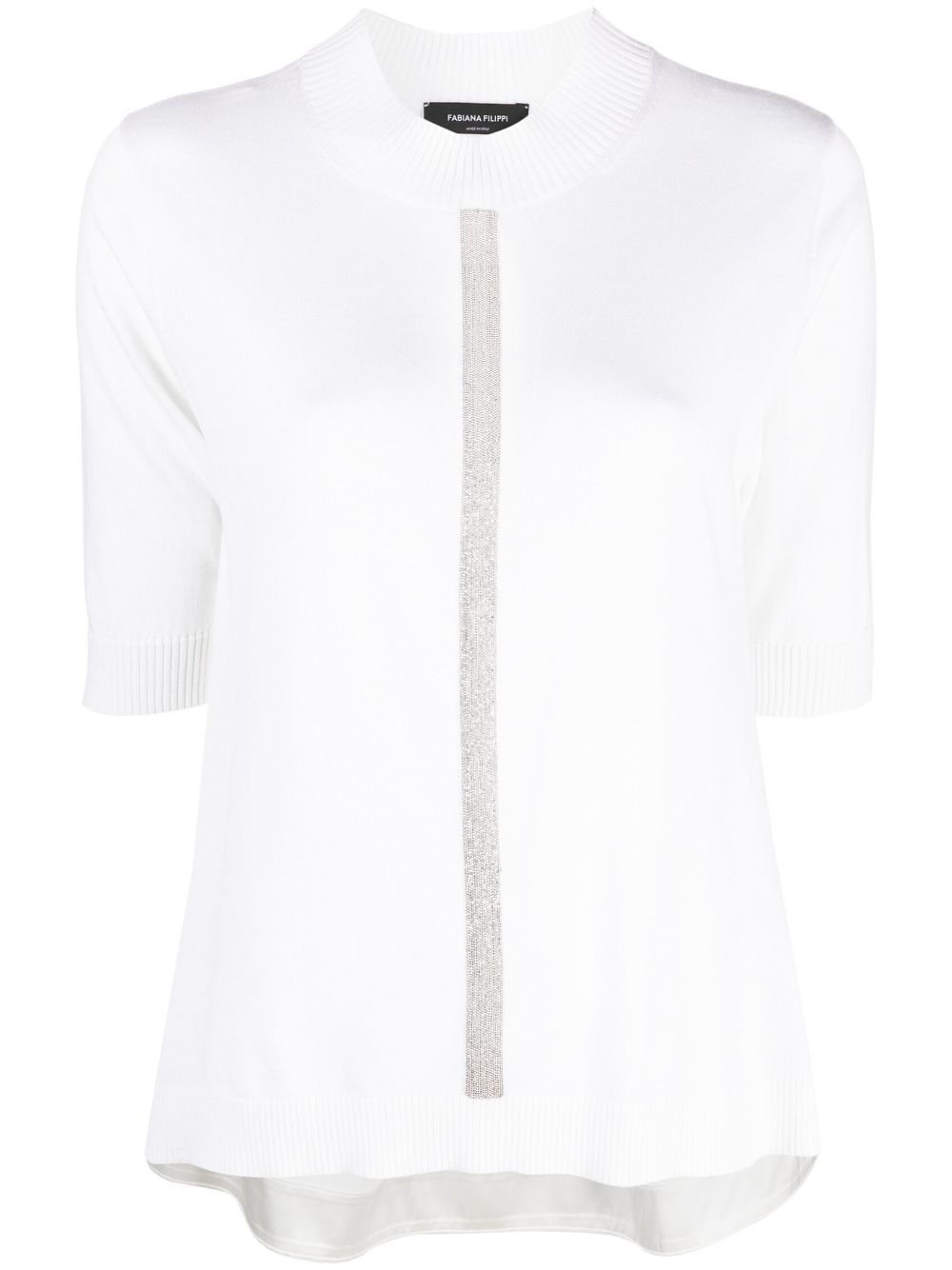 Fabiana Filippi beaded-stripe knitted top - White von Fabiana Filippi