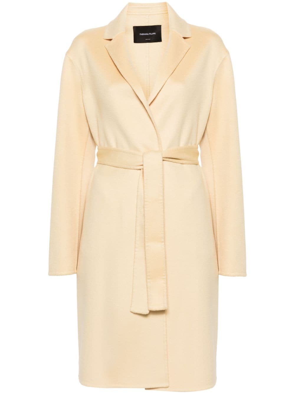 Fabiana Filippi belted cashmere long coat - Yellow von Fabiana Filippi