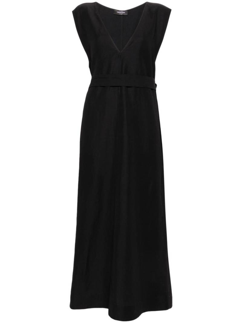 Fabiana Filippi belted crepe midi dress - Black von Fabiana Filippi