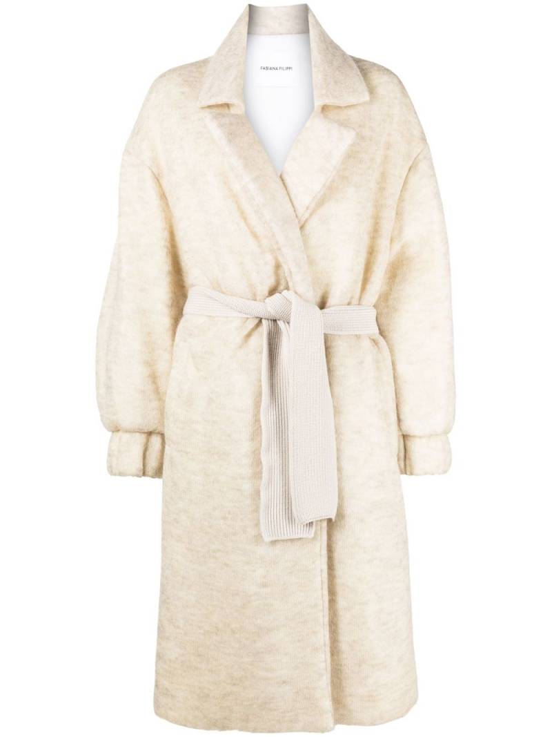 Fabiana Filippi belted down-filled trench coat - Neutrals von Fabiana Filippi