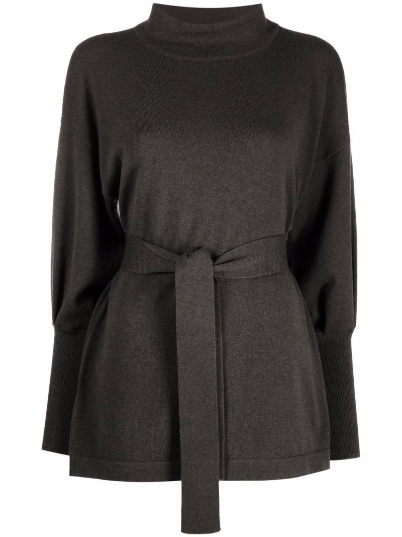 Fabiana Filippi belted funnel-neck jumper - Green von Fabiana Filippi