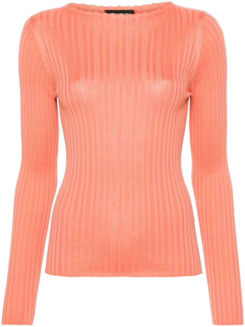 Fabiana Filippi boat-neck ribbed jumper - Orange von Fabiana Filippi