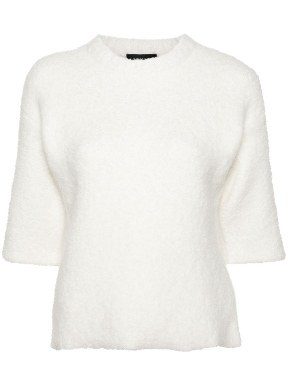 Fabiana Filippi bouclé short-sleeve jumper - White von Fabiana Filippi