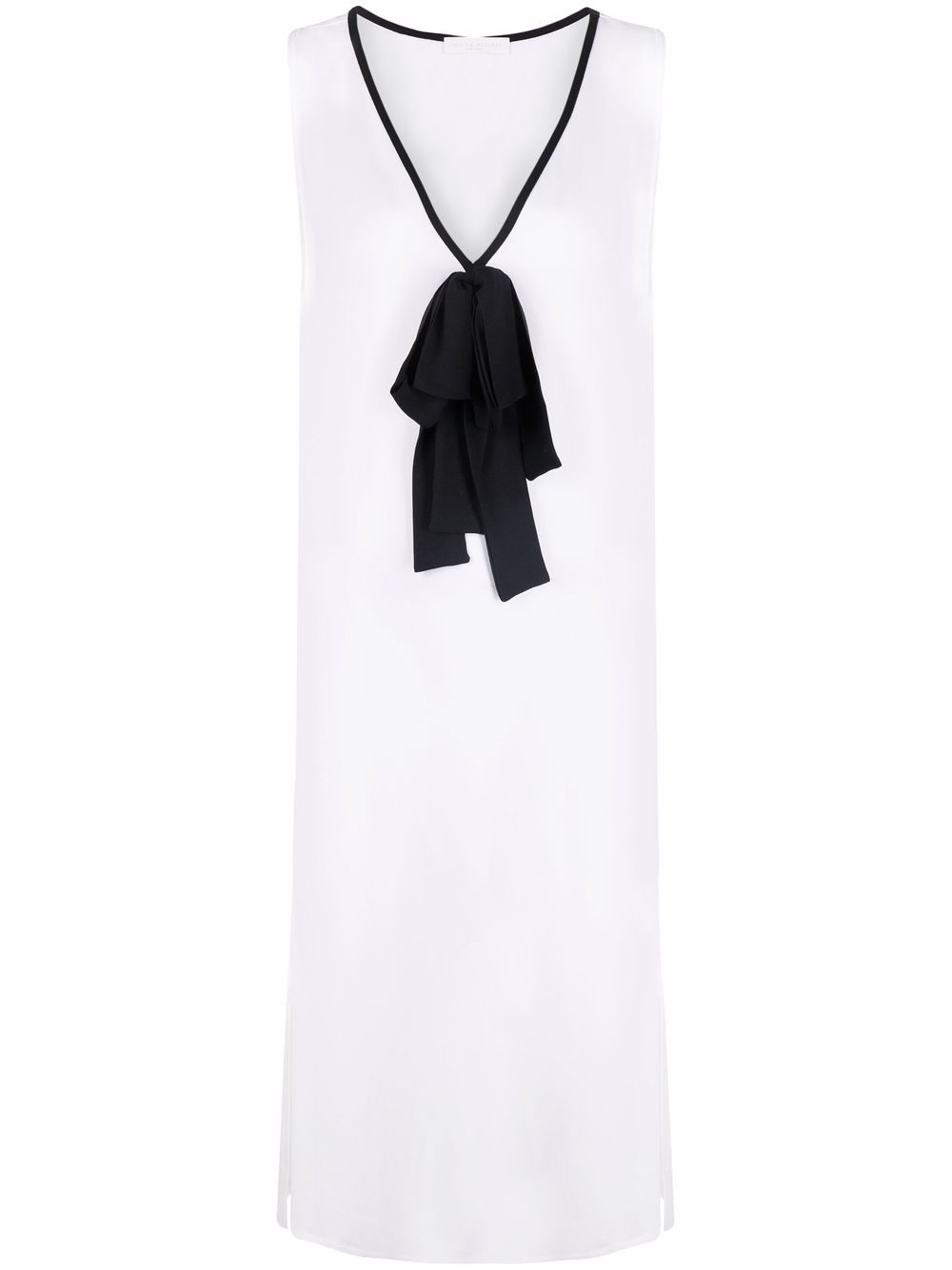 Fabiana Filippi bow-detail V-neck long top - White von Fabiana Filippi