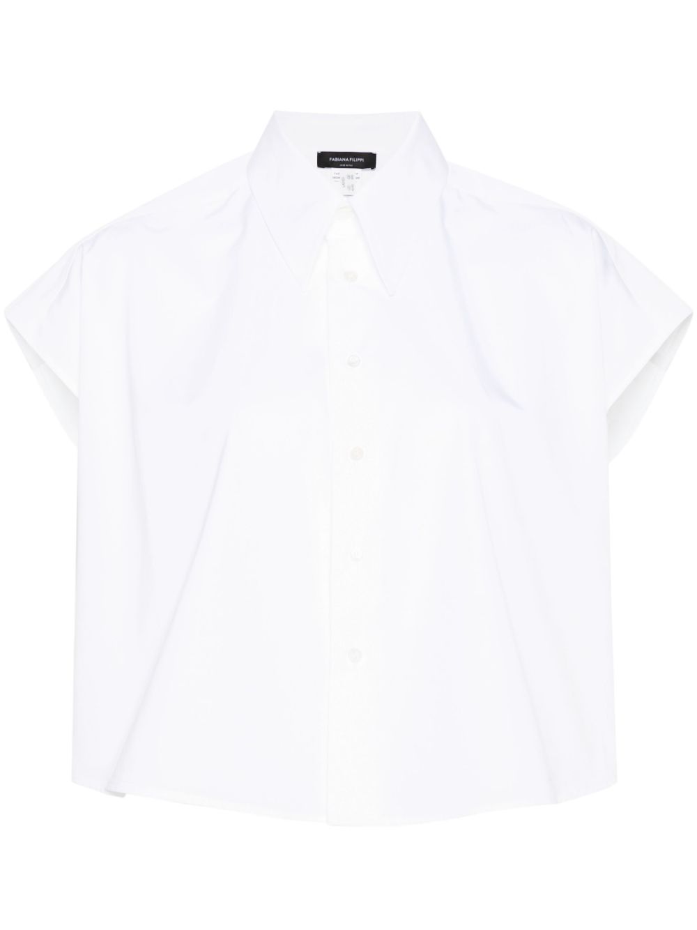 Fabiana Filippi cap-sleeve cotton shirt - White von Fabiana Filippi