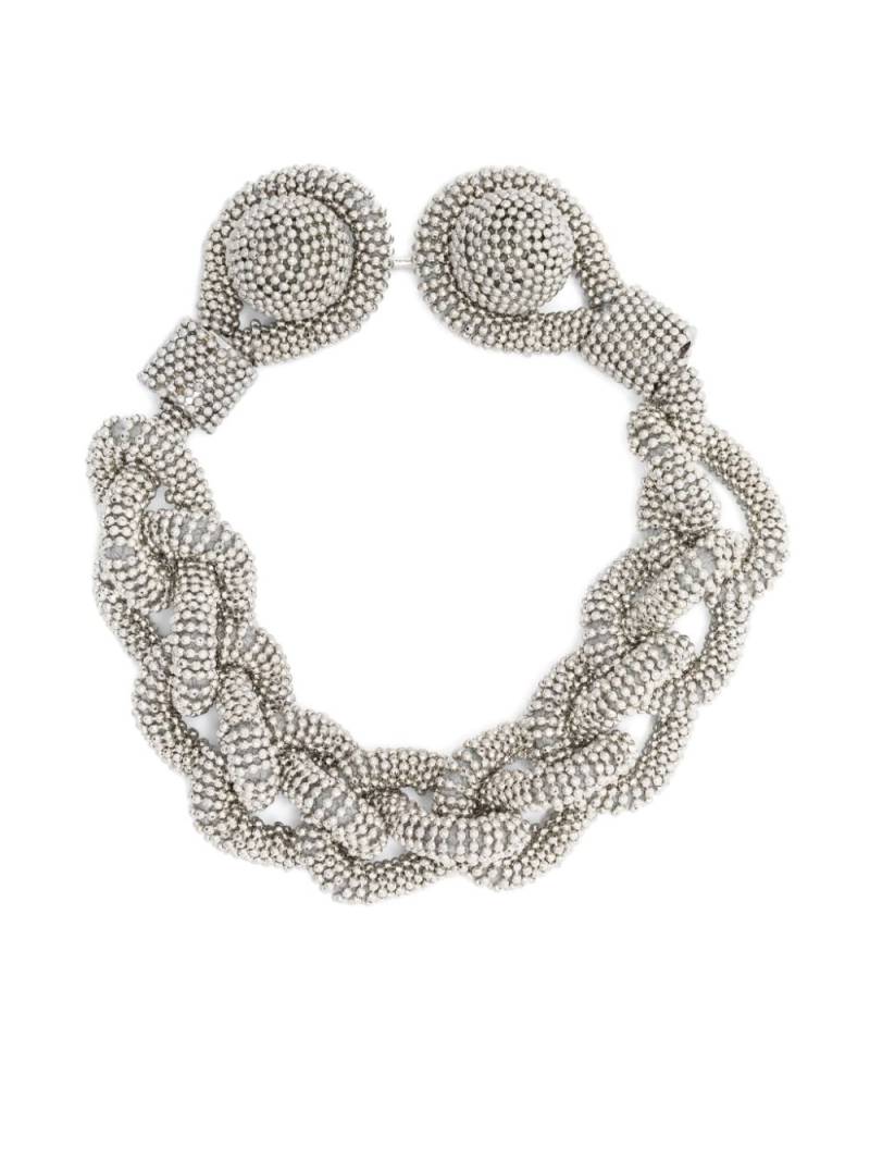 Fabiana Filippi chain-effect rhinestone bracelet - Silver von Fabiana Filippi