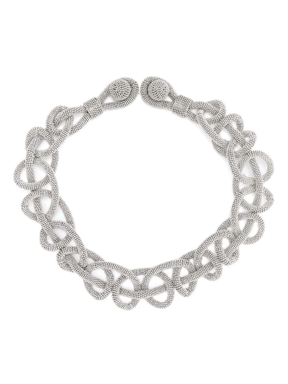 Fabiana Filippi chain-effect rhinestone necklace - Silver von Fabiana Filippi