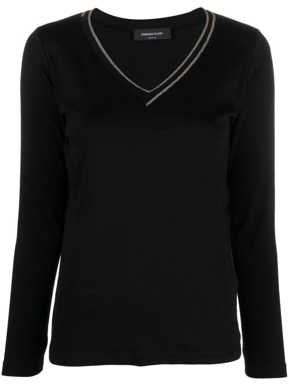 Fabiana Filippi chain-link detail sweatshirt - Black von Fabiana Filippi