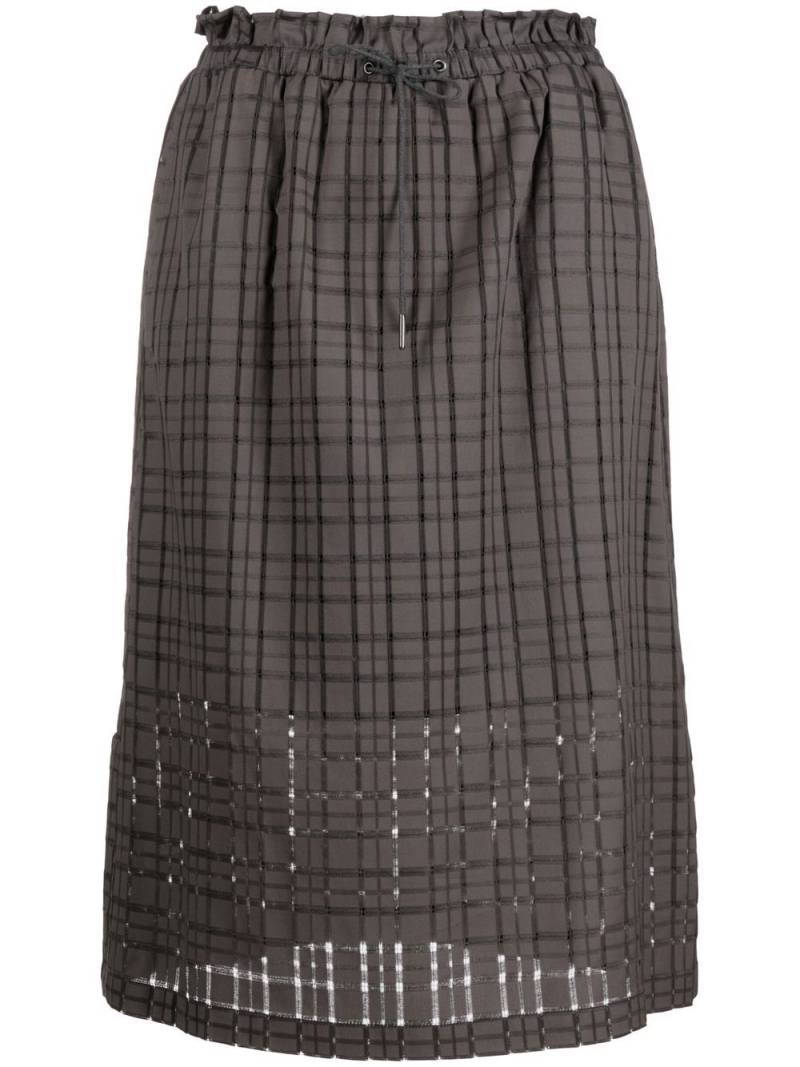 Fabiana Filippi checked drawstring skirt - Grey von Fabiana Filippi