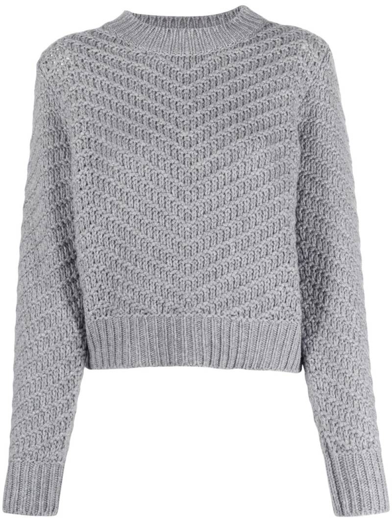 Fabiana Filippi chevron-knit cashmere jumper - Grey von Fabiana Filippi