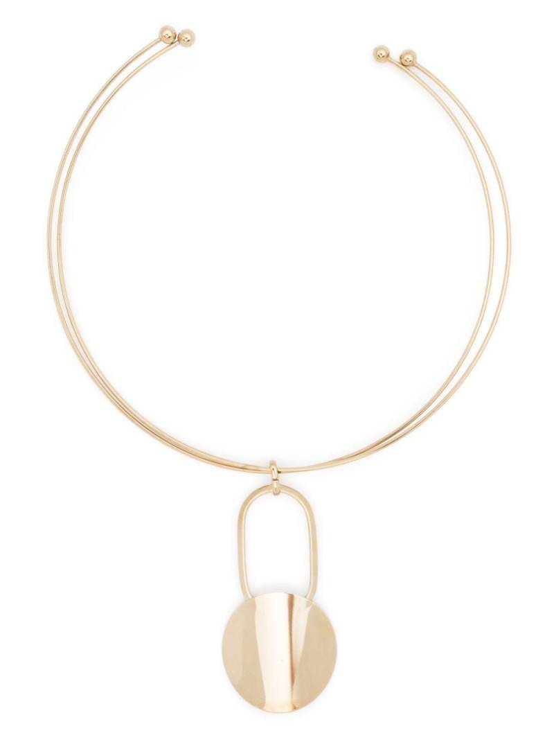 Fabiana Filippi circular-pendant open-back necklace - Gold von Fabiana Filippi