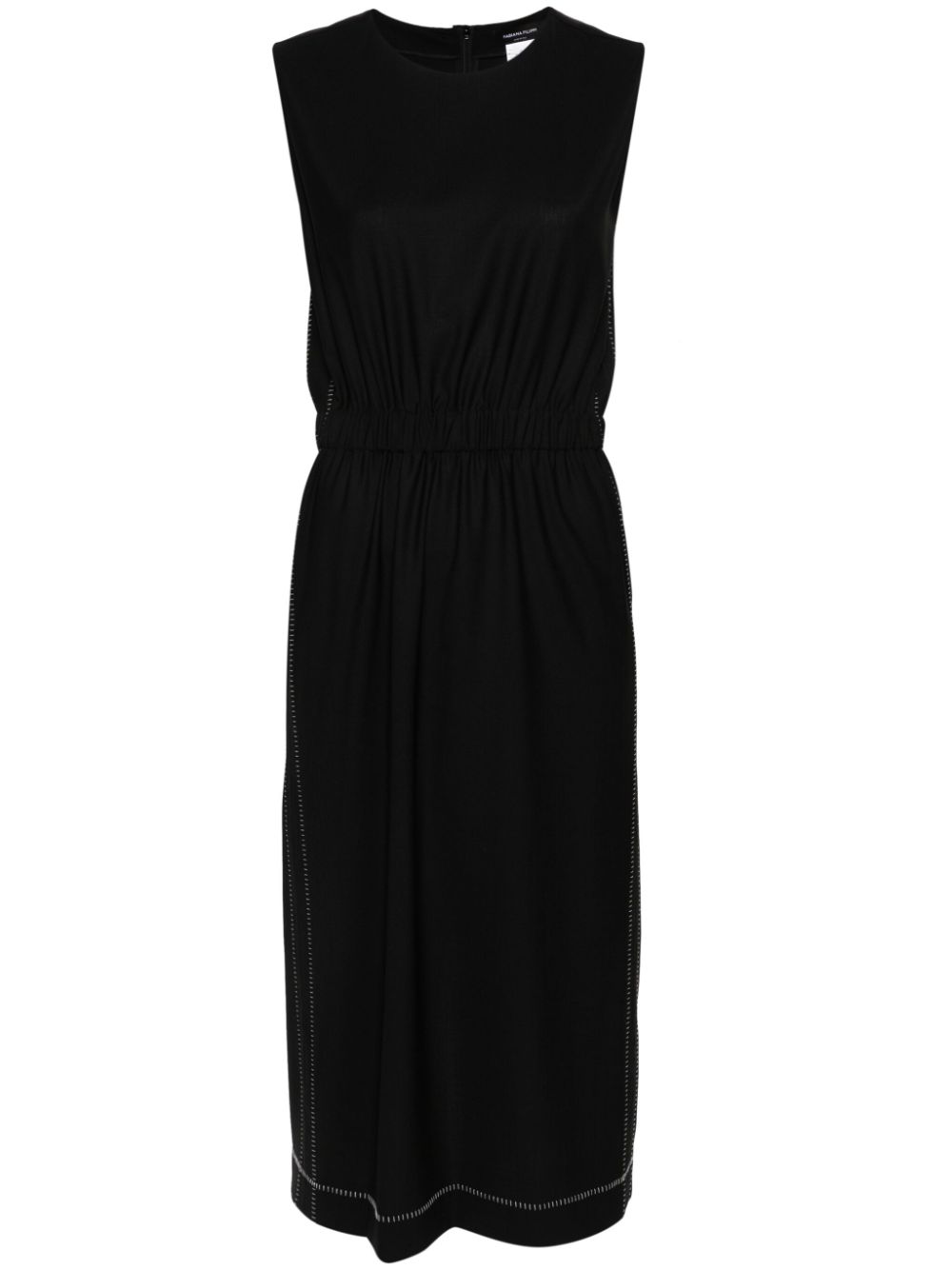 Fabiana Filippi contrast-stitching midi dress - Black von Fabiana Filippi