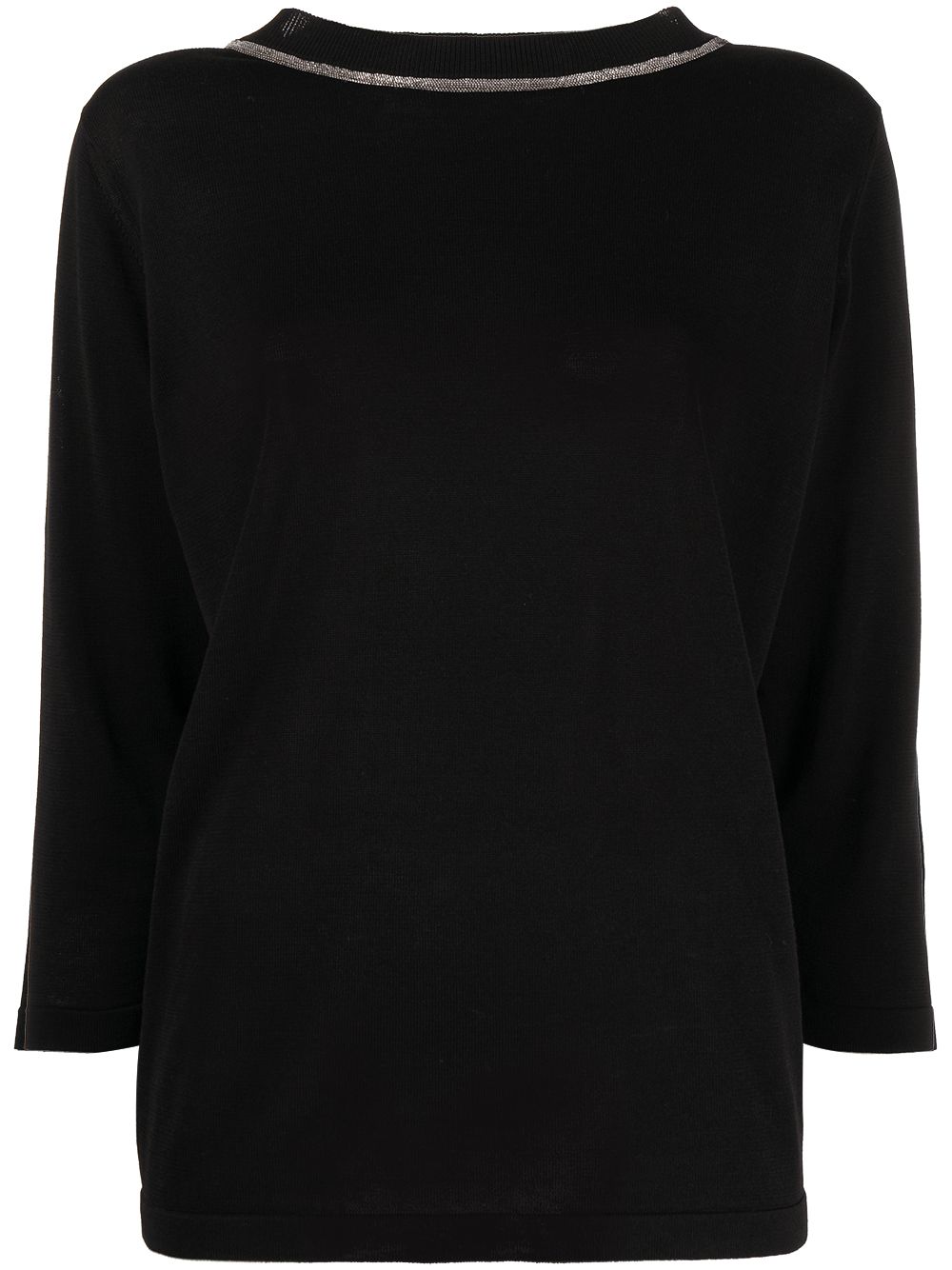 Fabiana Filippi contrast-stripe jumper - Black von Fabiana Filippi