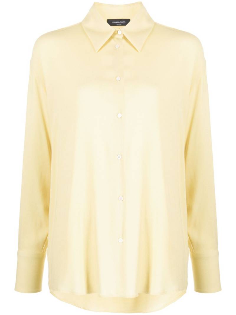 Fabiana Filippi crepe semi-sheer shirt - Yellow von Fabiana Filippi