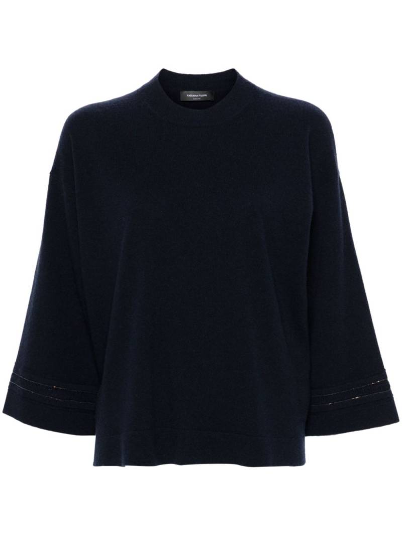 Fabiana Filippi crew-neck cashmere top - Blue von Fabiana Filippi